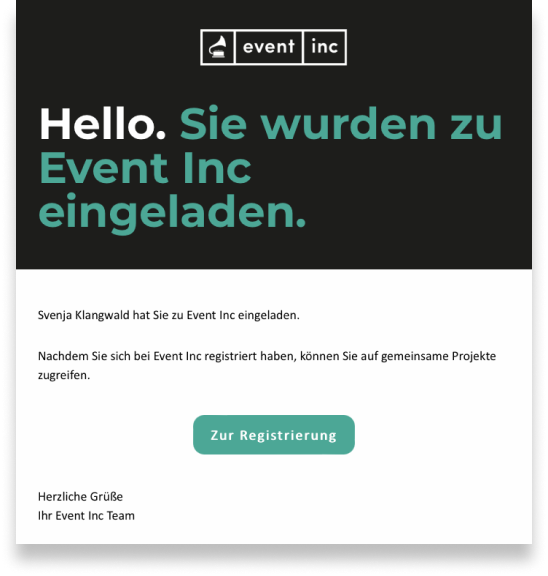 Einlagungs E-Mail