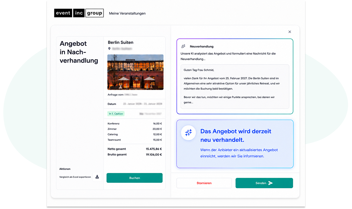KI im Event Management – automatisierte Nachverhandlung